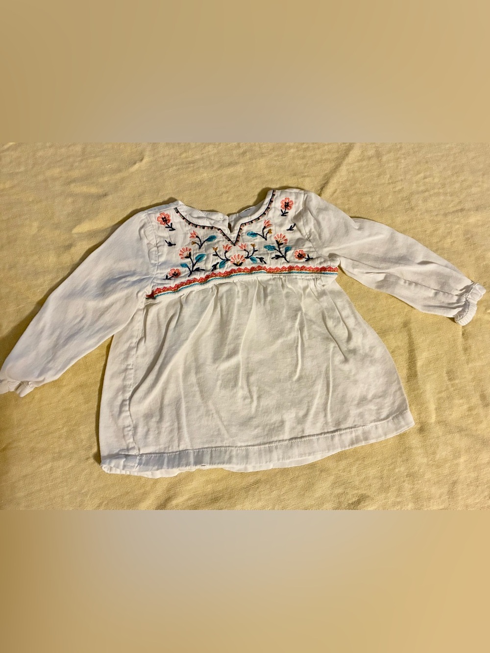 Carter’s Girls 12 Months White Floral Shirt